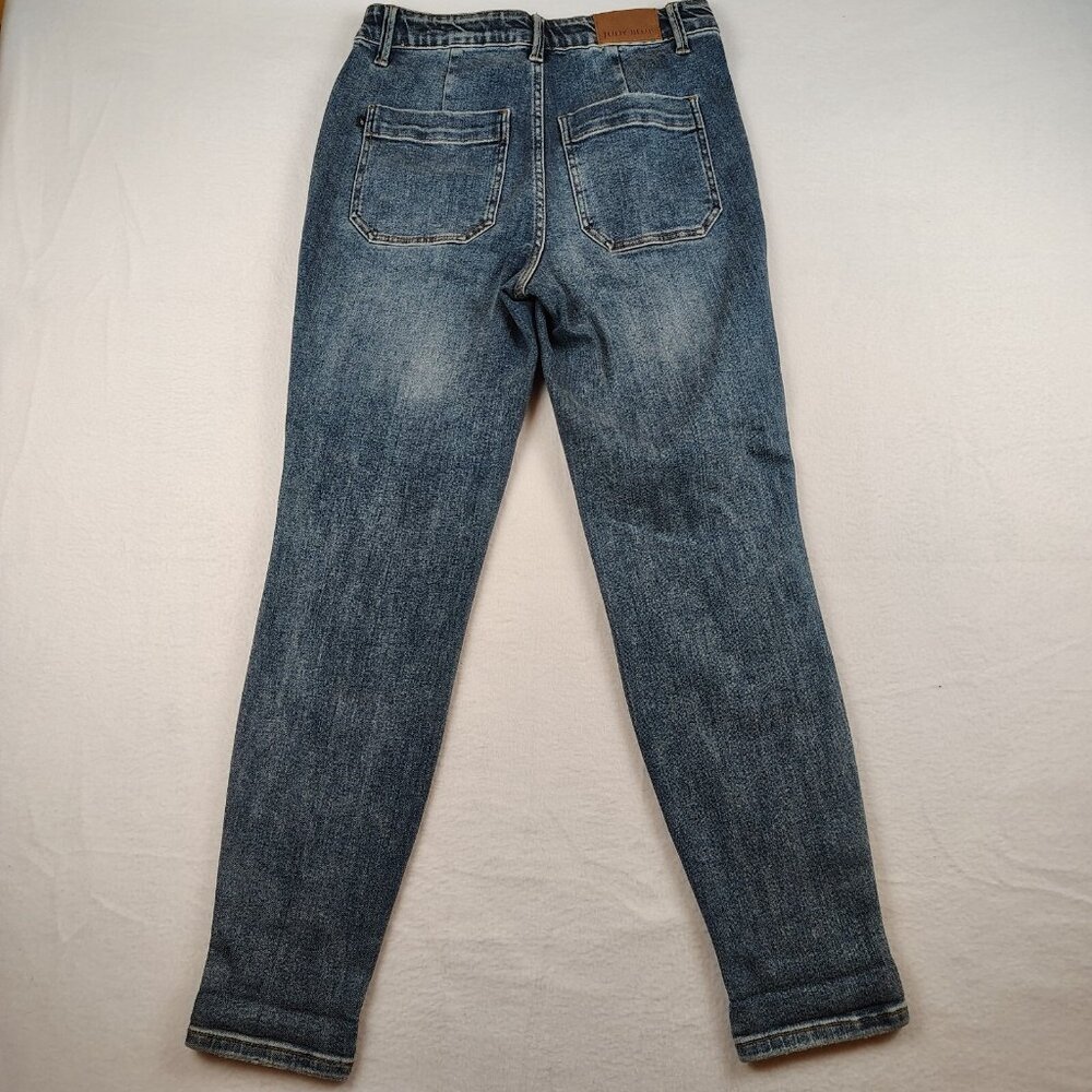 Judy Blue Jogger Denim Jeans Womens 5/27 High Waist Pocket Stretchy - Picture 2 of 11